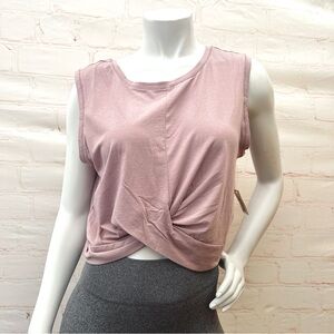 Core10 Amazonessentials women PimaCotton Blend Knot Front Yoga Tank top Lilac XL